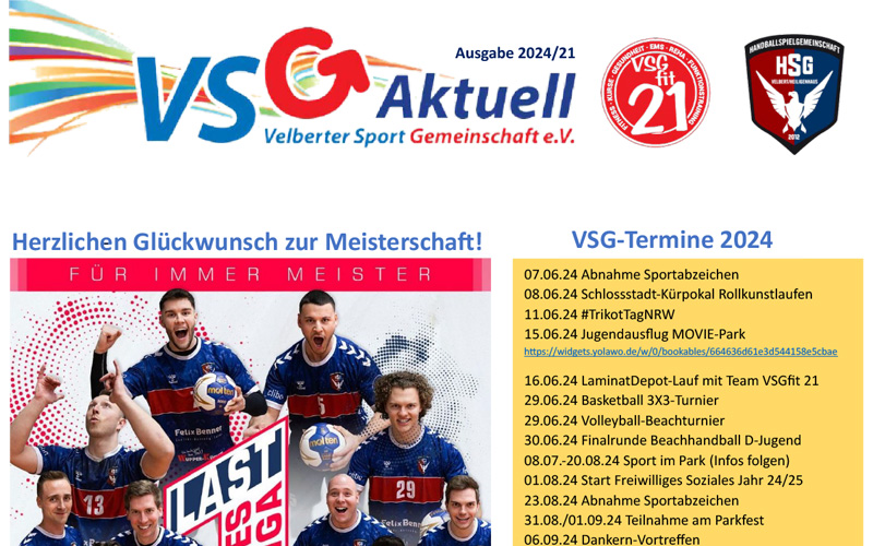 Vsg Aktuell Velberter Sport Gemeinschaft E V