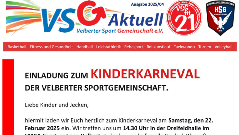 VSG aktuell 2025/04 Karneval spezial